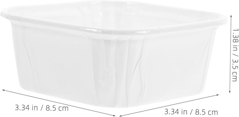 Cabilock 50 Pack Square Paper Baking Cups With Lids Disposable Party Supplies - Image 2